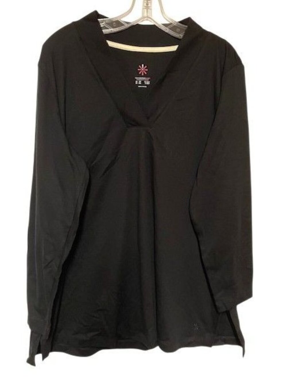 Isaac Mizrahi Live! Essentials Pima Wide V-Neck Tunic 1X P